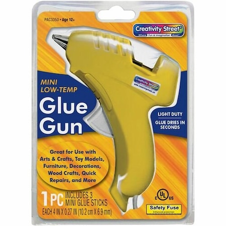 Pacon Glue Gun, Trigger Style, w/3 Clear Glue Sticks, YW PAC3350